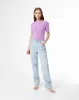 Camiseta fitted fit manga corta violeta sold by Gef