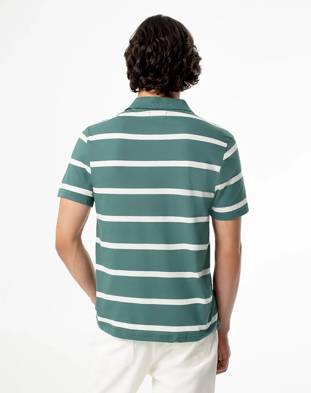 Polo slim fit verde con rayas sold by Gef product image thumbnail 2