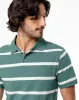 Polo slim fit verde con rayas sold by Gef