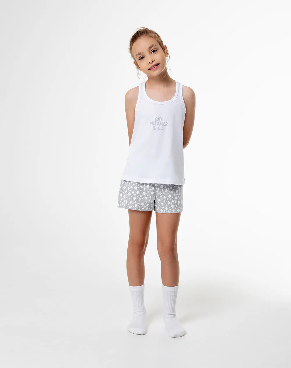 Blusa + short de pijama algodón surtida niña sold by Gef