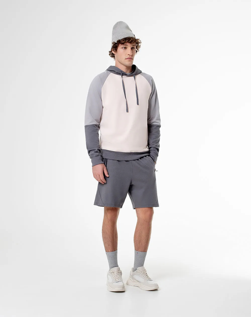 Buzo relax tipo hoddie algodón gris hombre sold by Gef product image thumbnail 5