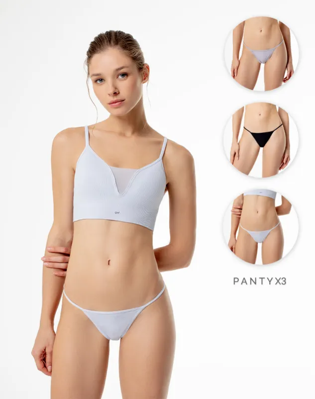 Panty tipo tanga seamless x3unds surtido sold by Gef
