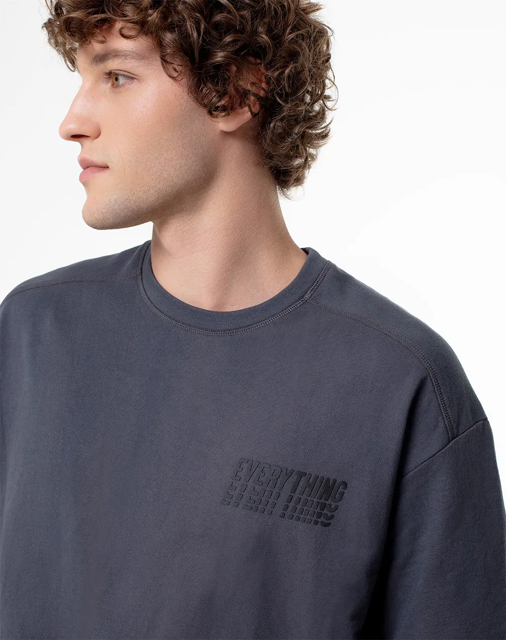Camiseta oversized algodón gris hombre sold by Gef product image thumbnail 3