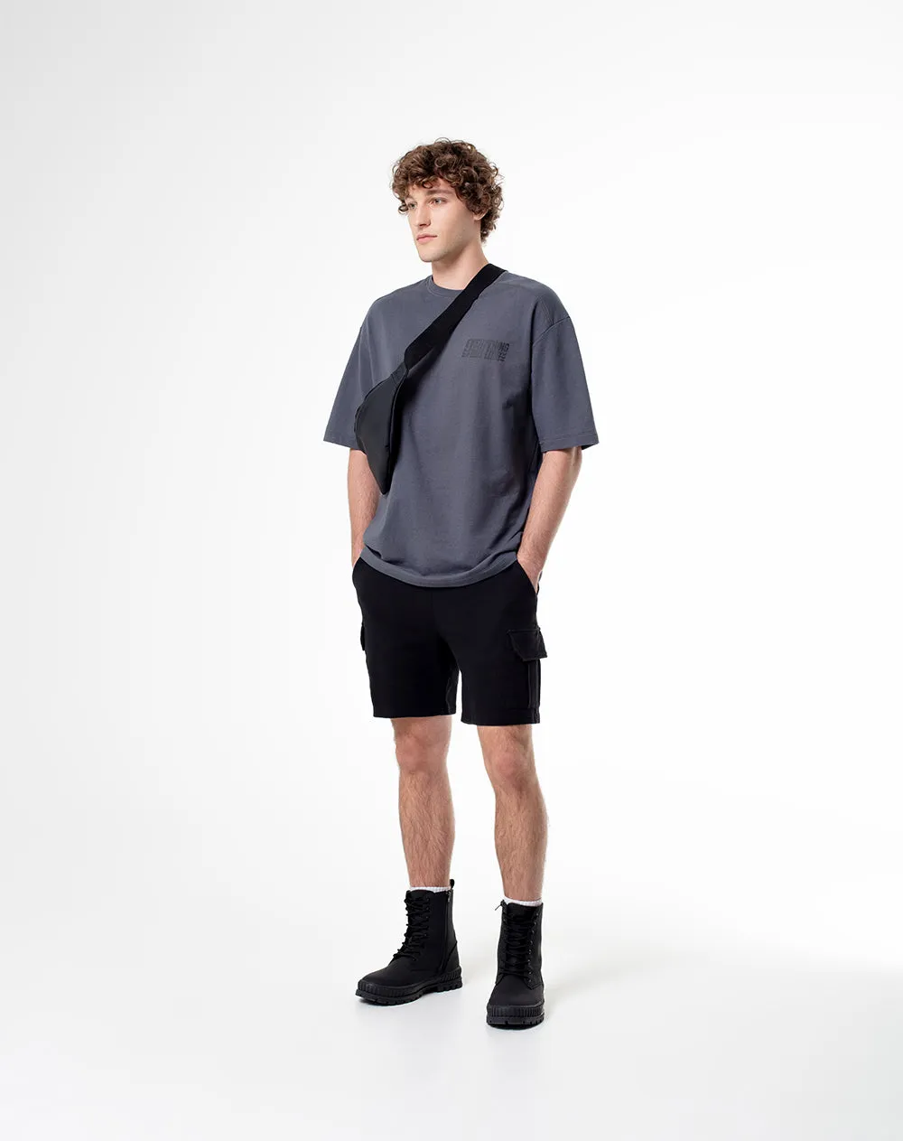 Camiseta oversized algodón gris hombre sold by Gef product image thumbnail 4