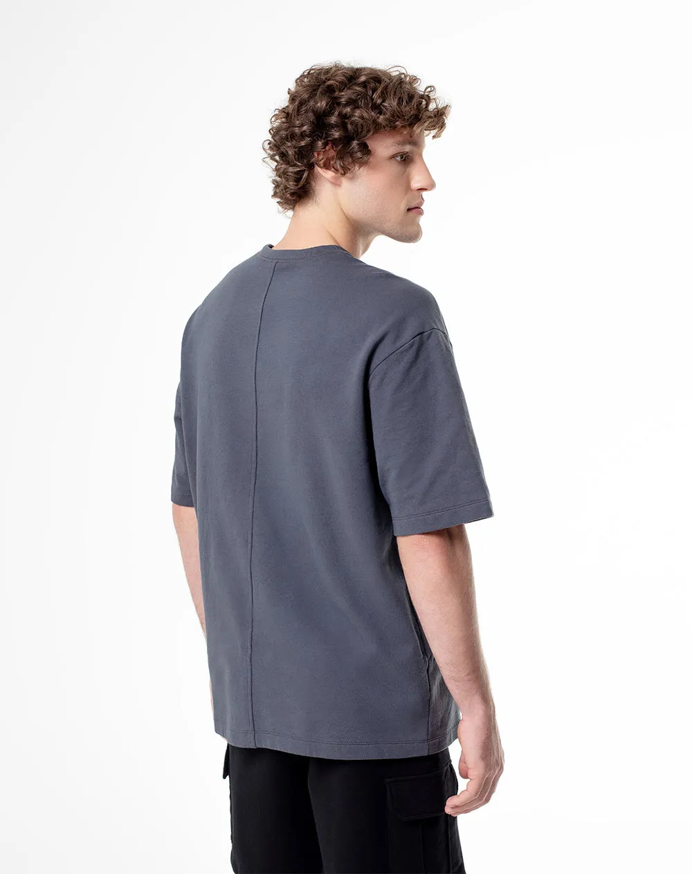 Camiseta oversized algodón gris hombre sold by Gef product image thumbnail 2