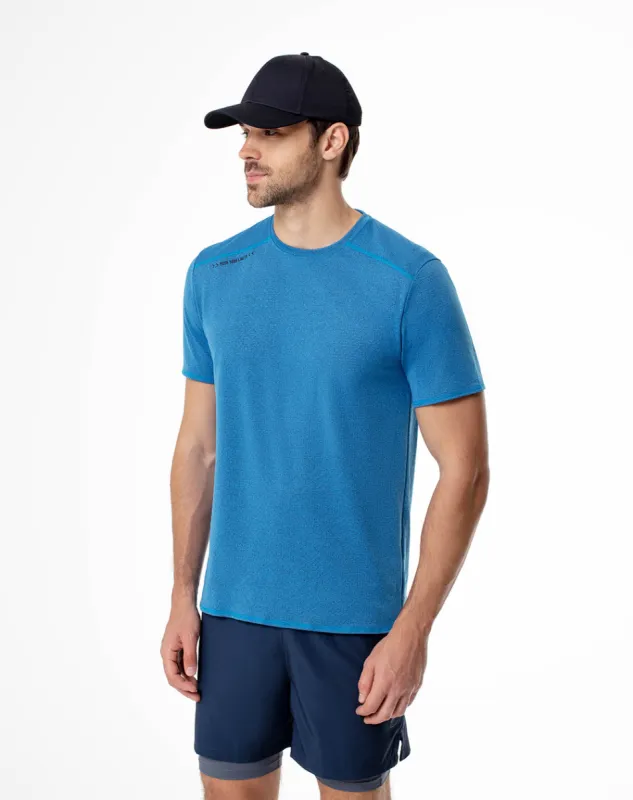 Camiseta deportiva control humedad azul hombre sold by Gef