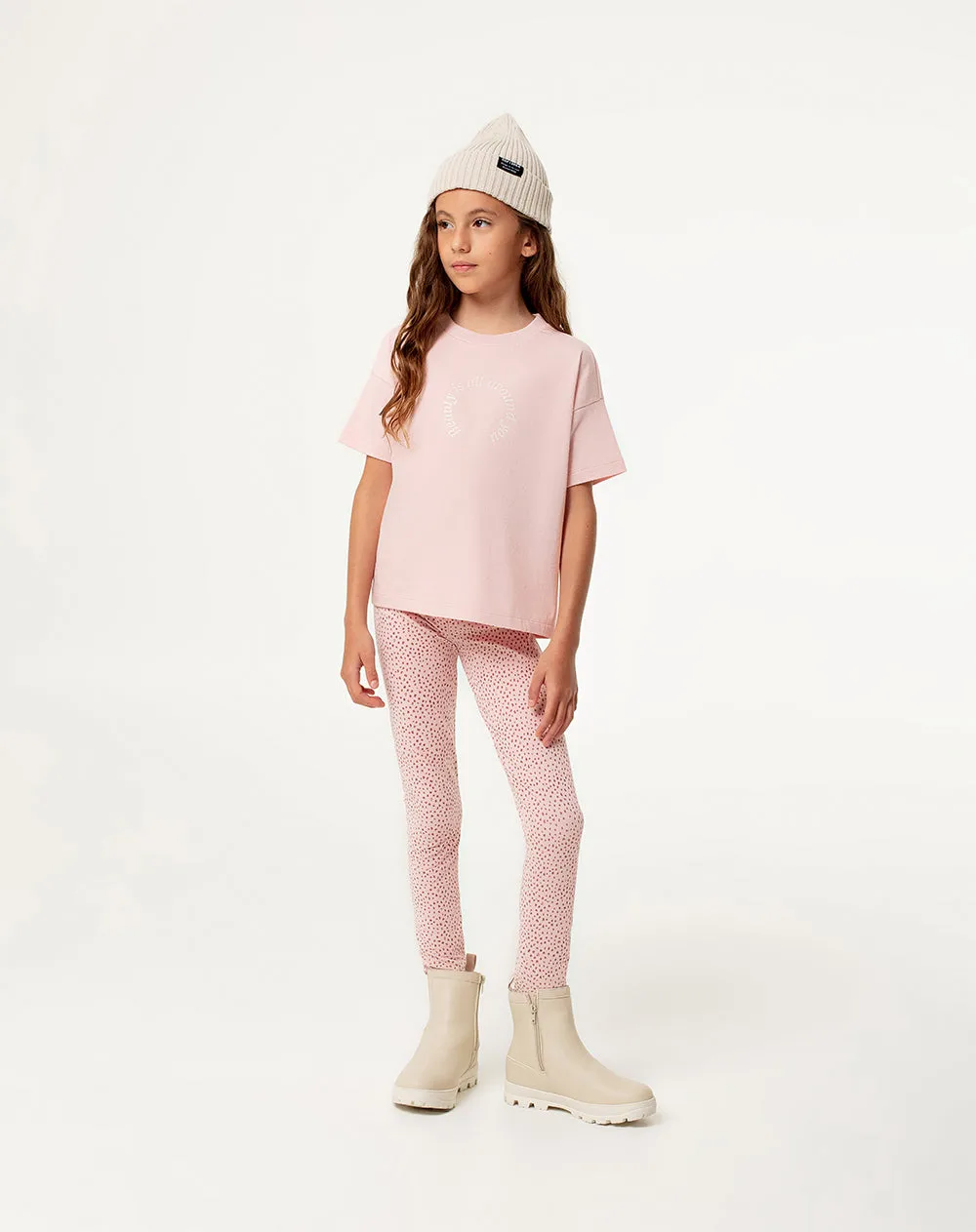 Legging tiro medio rosado estampado sold by Gef