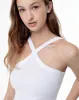 Crop top slim rib algodón blanco mujer sold by Gef