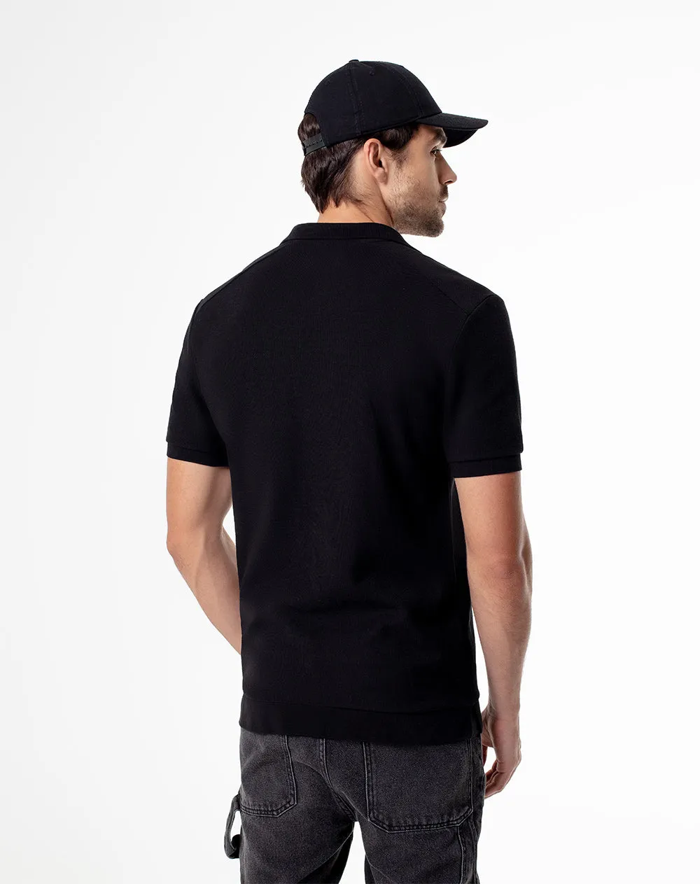 Polo regular algodón negra hombre sold by Gef product image thumbnail 2