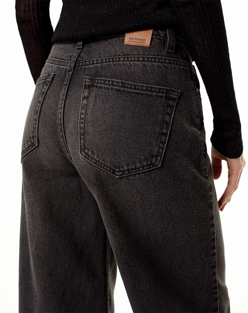 Jean relaxed fit tiro medio denim negro sold by Gef product image thumbnail 4