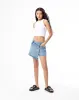 Crop top slim rib algodón blanco mujer sold by Gef