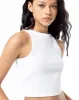 Crop top slim rib algodón blanco mujer sold by Gef