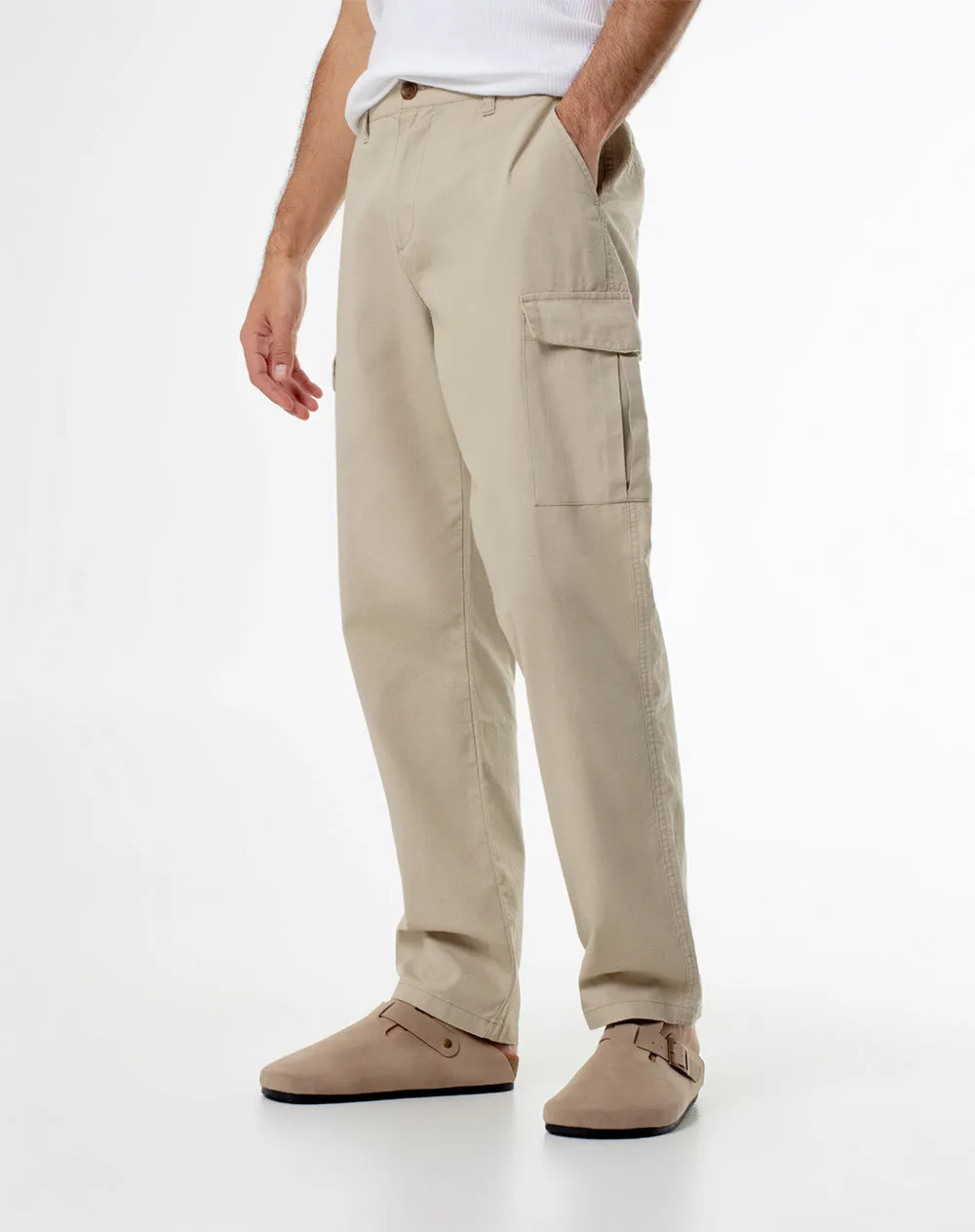 Cargo regular fit tiro medio habano sold by Gef product image thumbnail 3