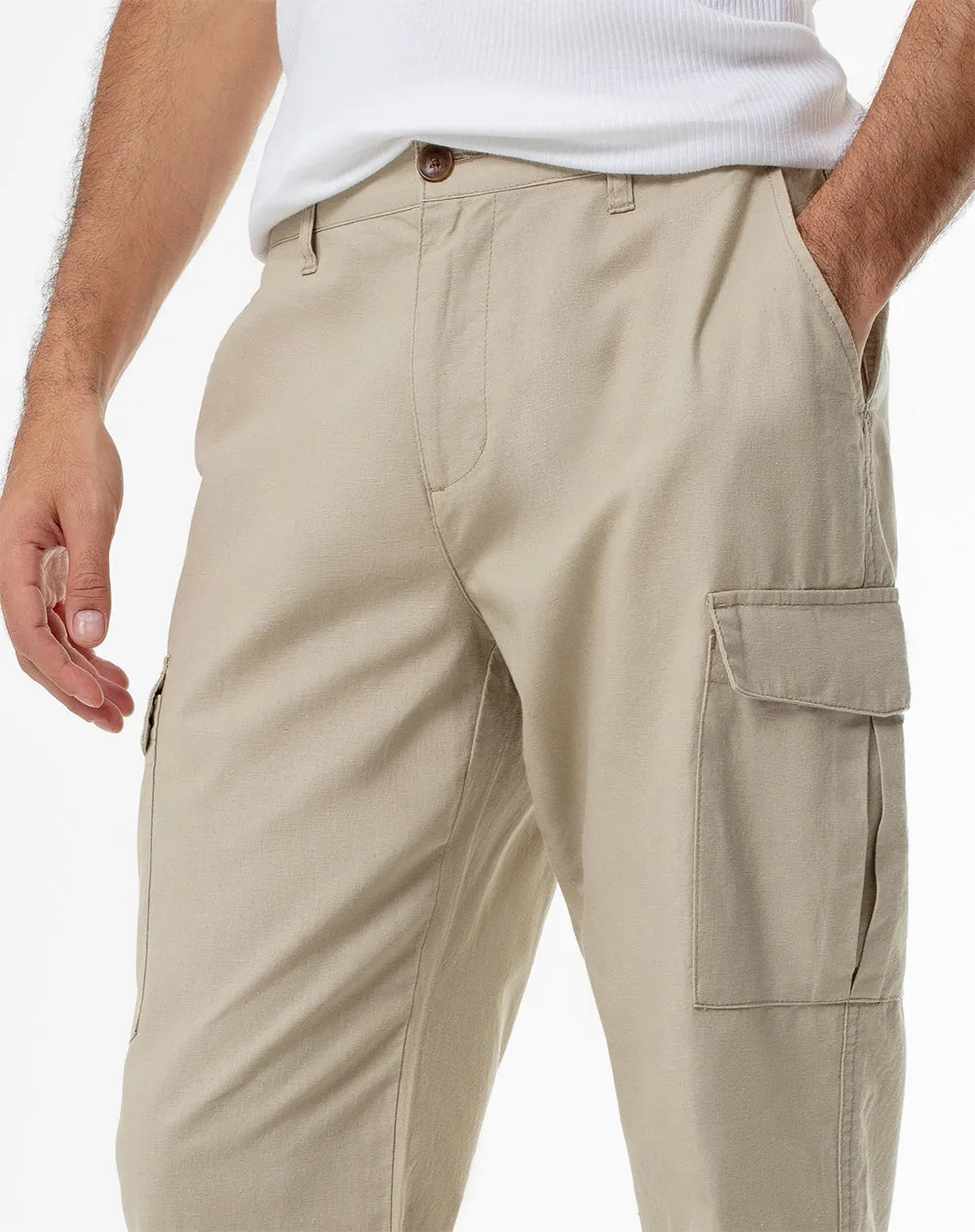 Cargo regular fit tiro medio habano sold by Gef product image thumbnail 4