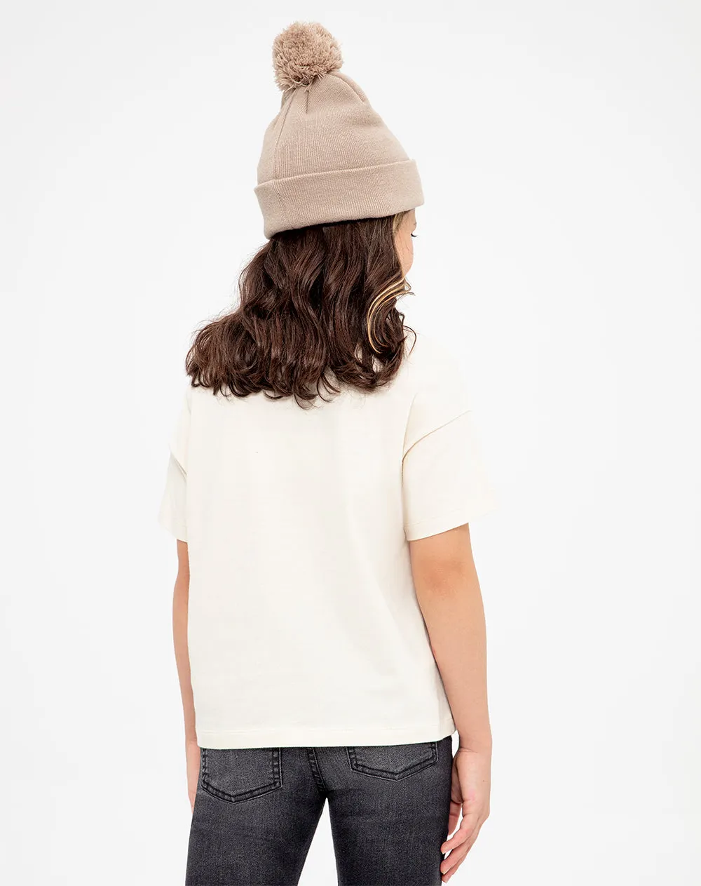 Camiseta Lendy regular fit manga corta crema sold by Gef product image thumbnail 2