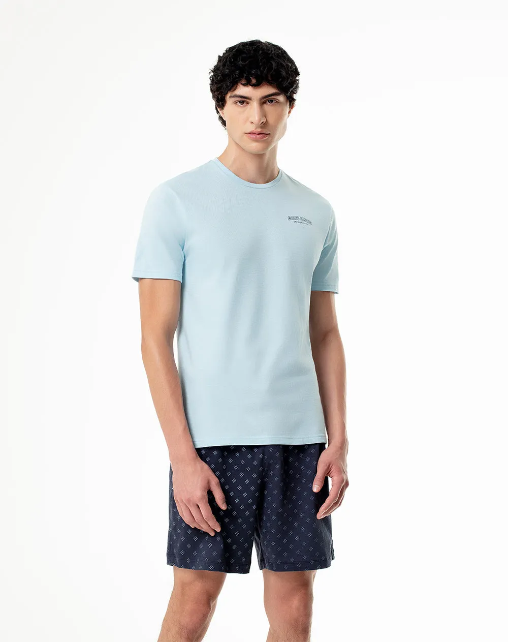 Pijama relaxed fit manga corta azul sold by Gef