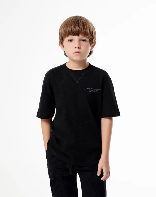 Camiseta Lepid regular fit manga corta negra sold by Gef