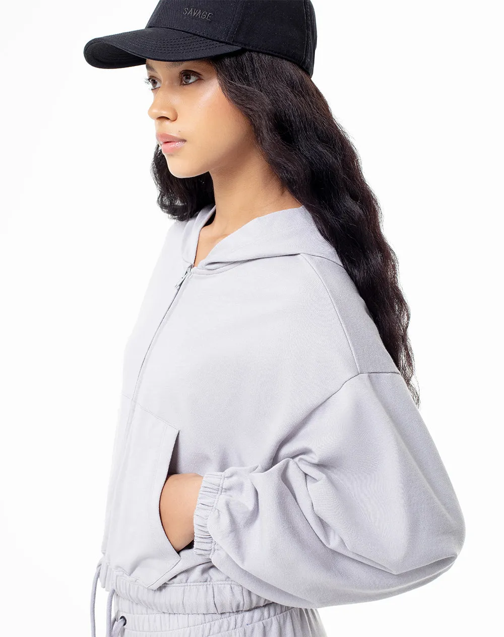 Chaqueta regular algodón gris mujer sold by Gef product image thumbnail 3