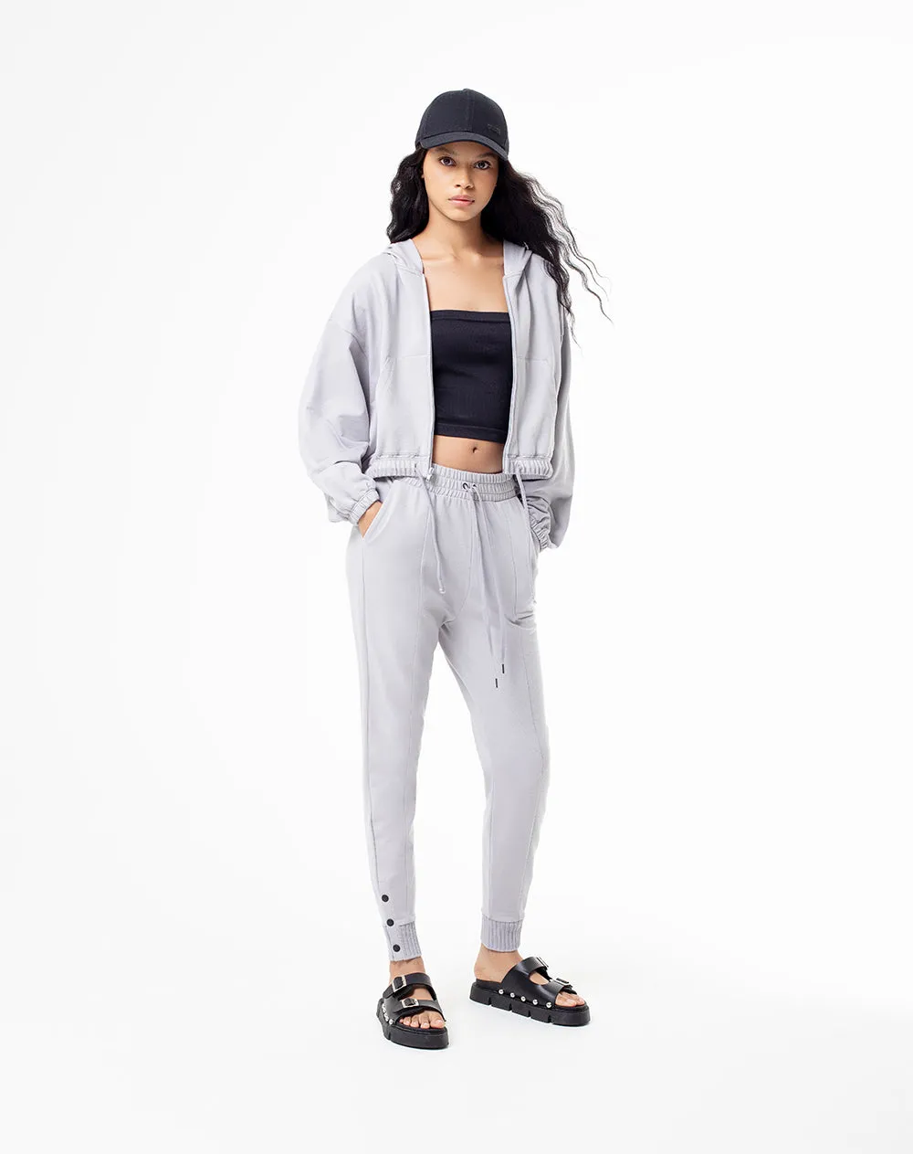 Chaqueta regular algodón gris mujer sold by Gef product image thumbnail 4