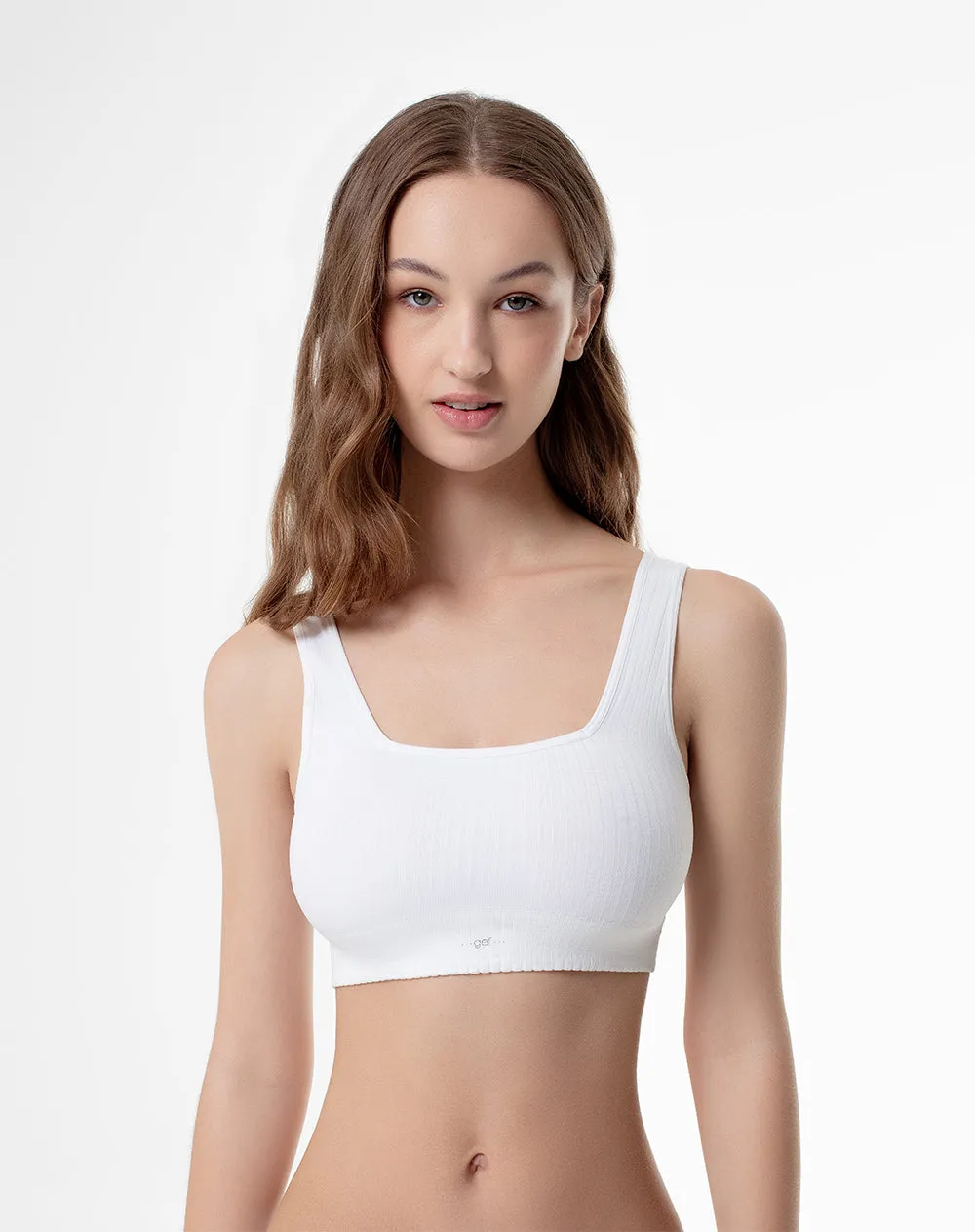 Top soporte medio seamless blanco sold by Gef