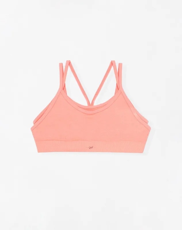 Top niñas doble y pocas costuras coral sold by Gef
