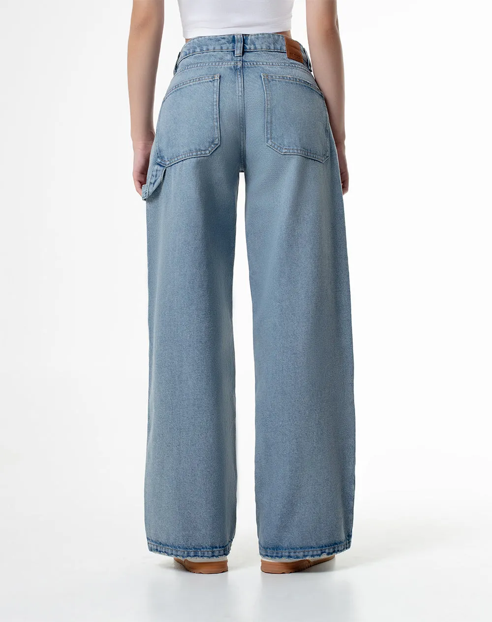 Jean wide leg tiro medio 4 bolsillos indigo medio para mujer sold by Gef product image thumbnail 2