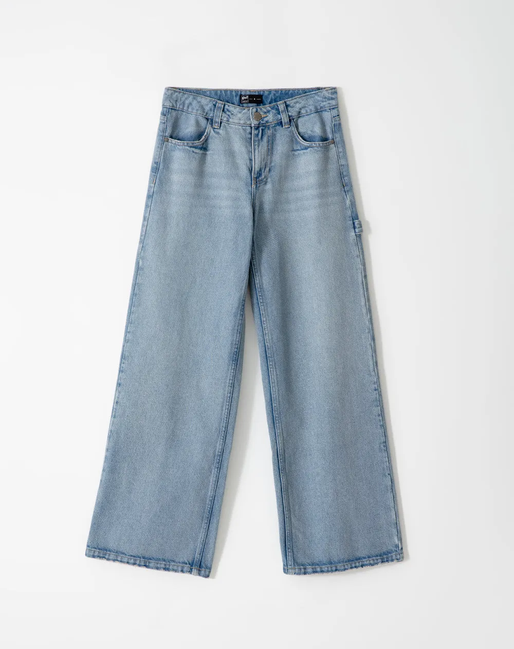 Jean wide leg tiro medio 4 bolsillos indigo medio para mujer sold by Gef product image thumbnail 5