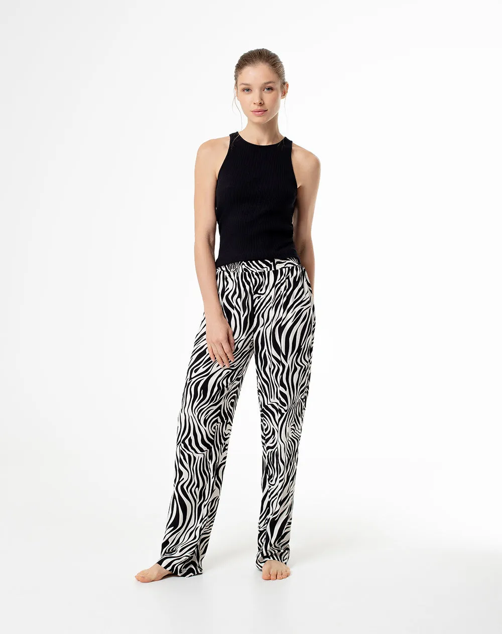 Camiseta esqueleto slim rib algodón negra mujer sold by Gef product image thumbnail 4