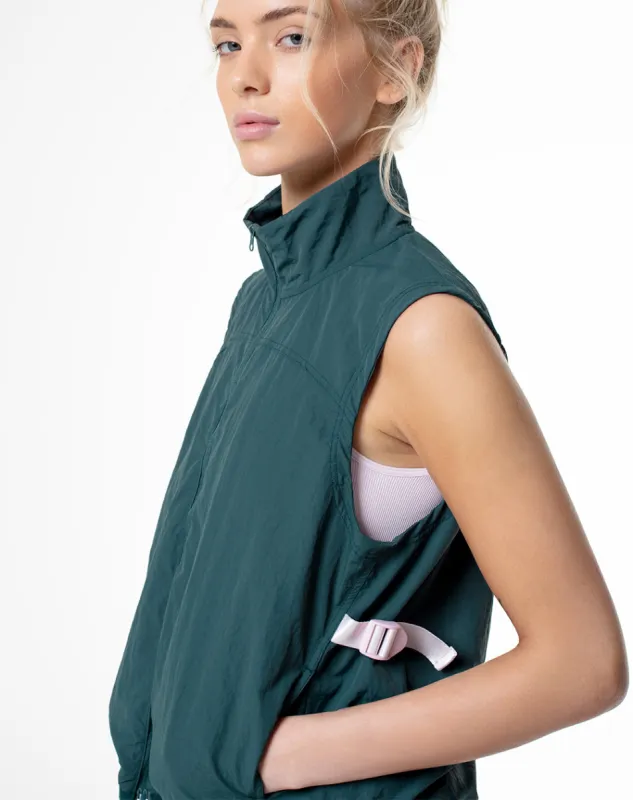 Chaleco con cierre frontal verde para mujer sold by Gef