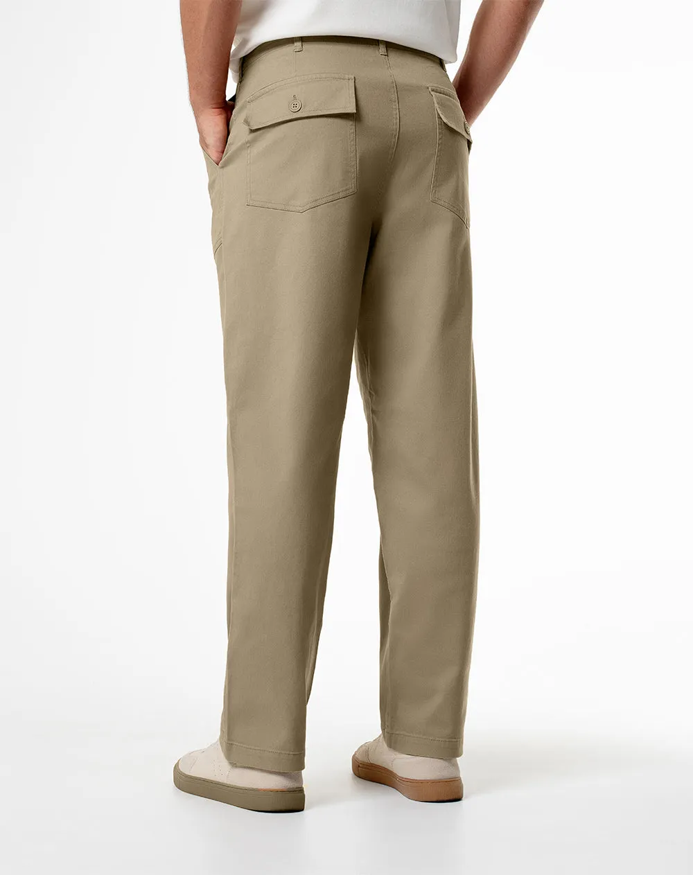 Pantalón regular algodón caqui hombre sold by Gef product image thumbnail 2