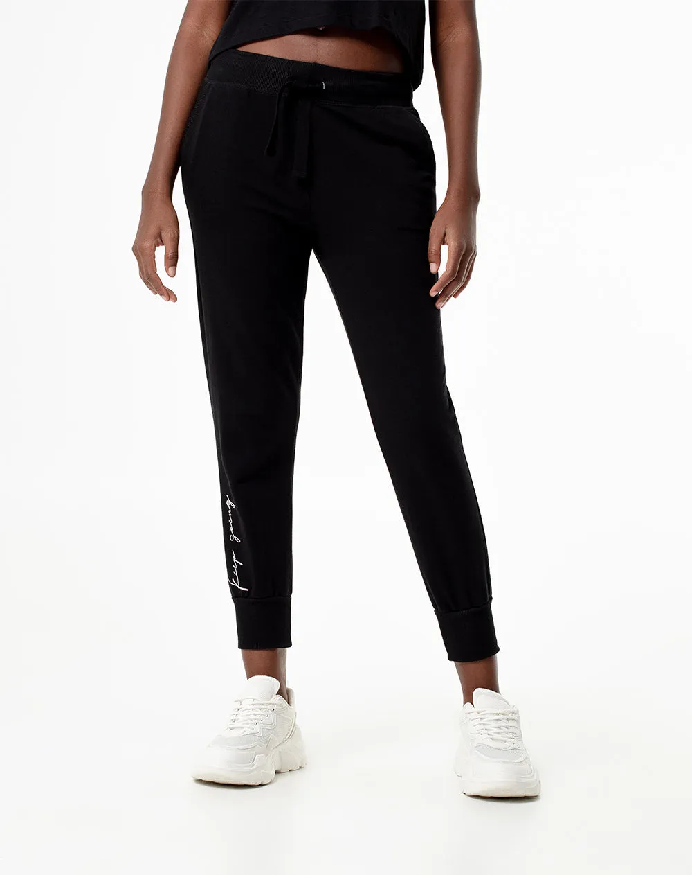 Jogger tiro medio algodón negro mujer sold by Gef product image thumbnail 3