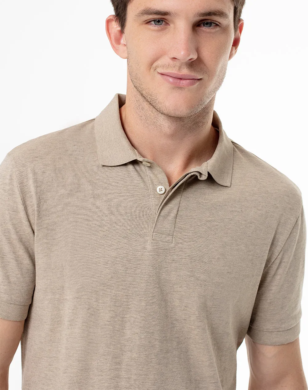 Polo slim algodón habana hombre sold by Gef product image thumbnail 3