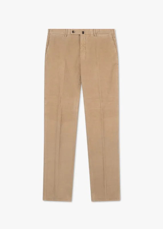 Regular-fit corduroy trousers made by Incotex
