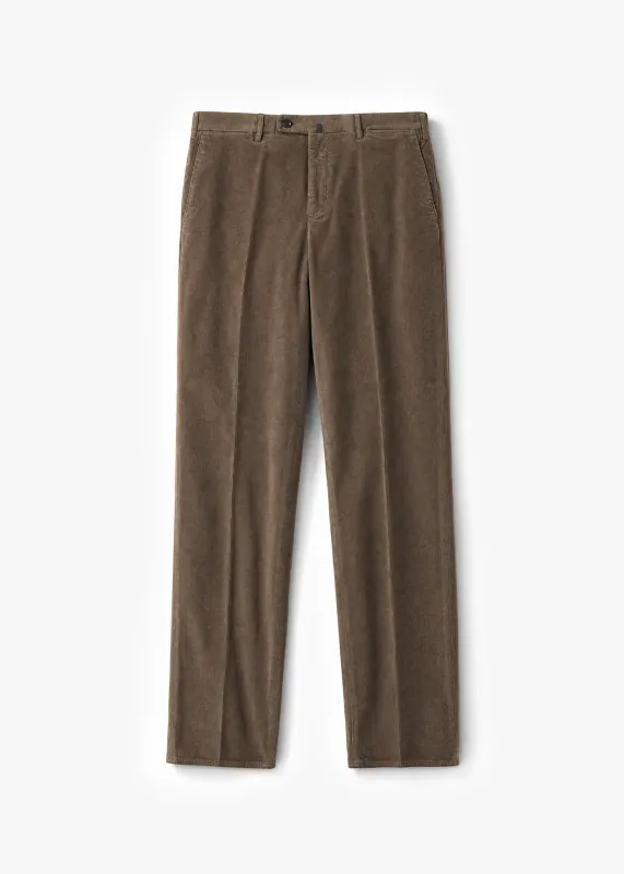 Regular-fit corduroy trousers made by Incotex