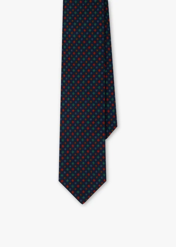 Patterned silk tie made by Dantendorfer