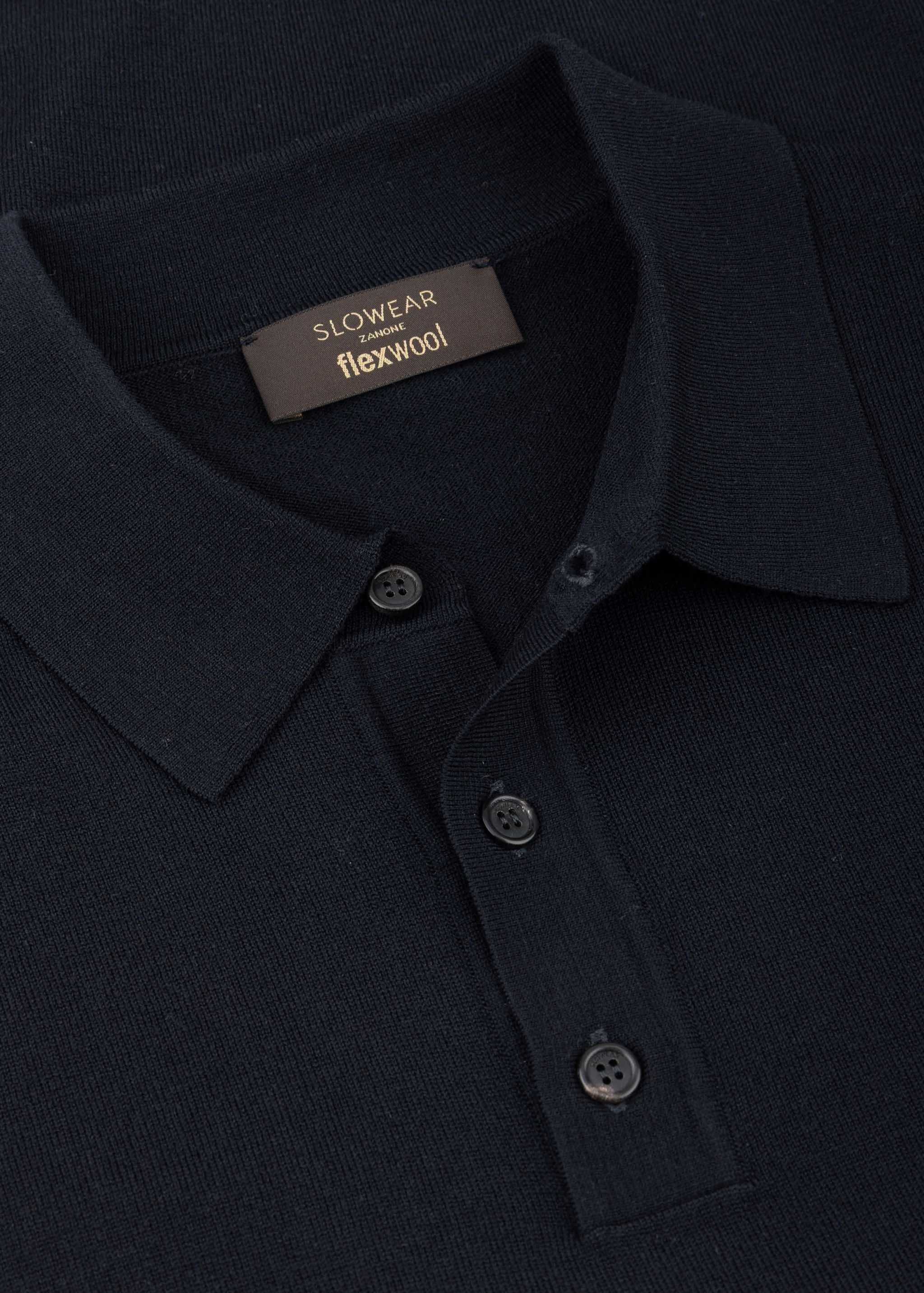 Long-sleeved knitted polo sold by Dantendorfer product image thumbnail 3