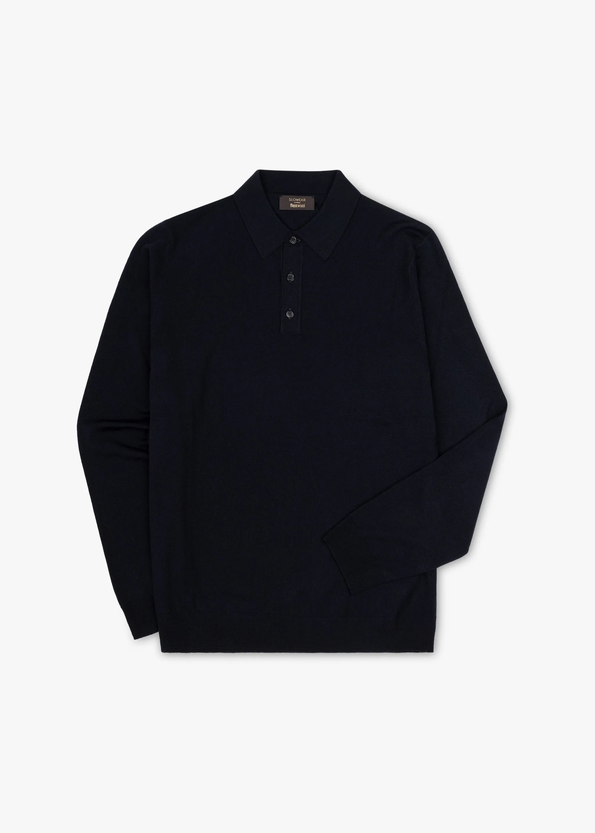 Long-sleeved knitted polo sold by Dantendorfer