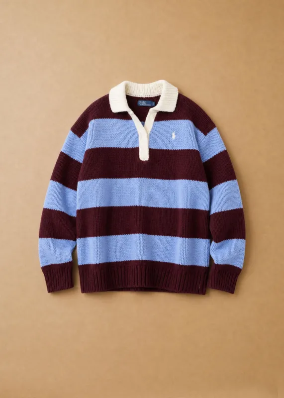 Loose Rugby Cable Knit Sweater made by Polo by Ralph Lauren