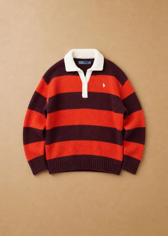 Loose Rugby Cable Knit Sweater made by Polo by Ralph Lauren