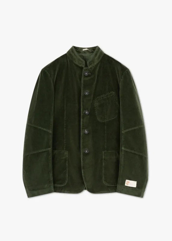 'Gstaad' velvet jacket made by Massimo Alba