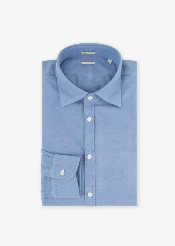 'Genova' Cotton Chambray Shirt made by Massimo Alba
