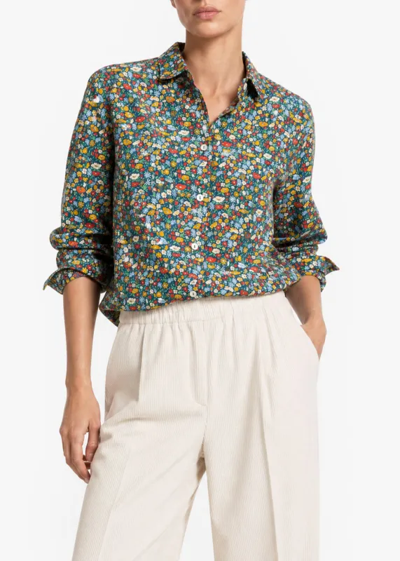 Floral cotton blouse made by Dantendorfer