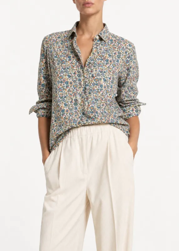 Floral cotton blouse made by Dantendorfer