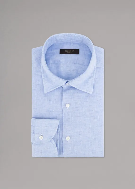 Regular-fit Linen Shirt made by Glanshirt