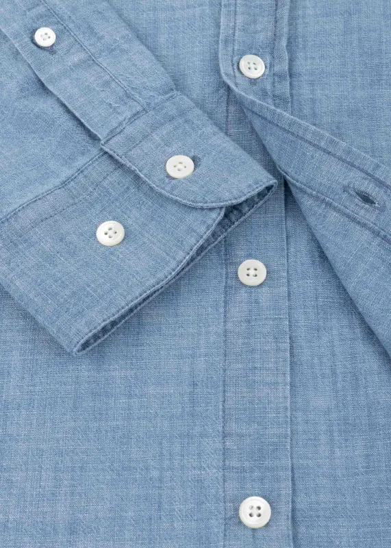 Chambray denim shirt made by Portuguese Flannel