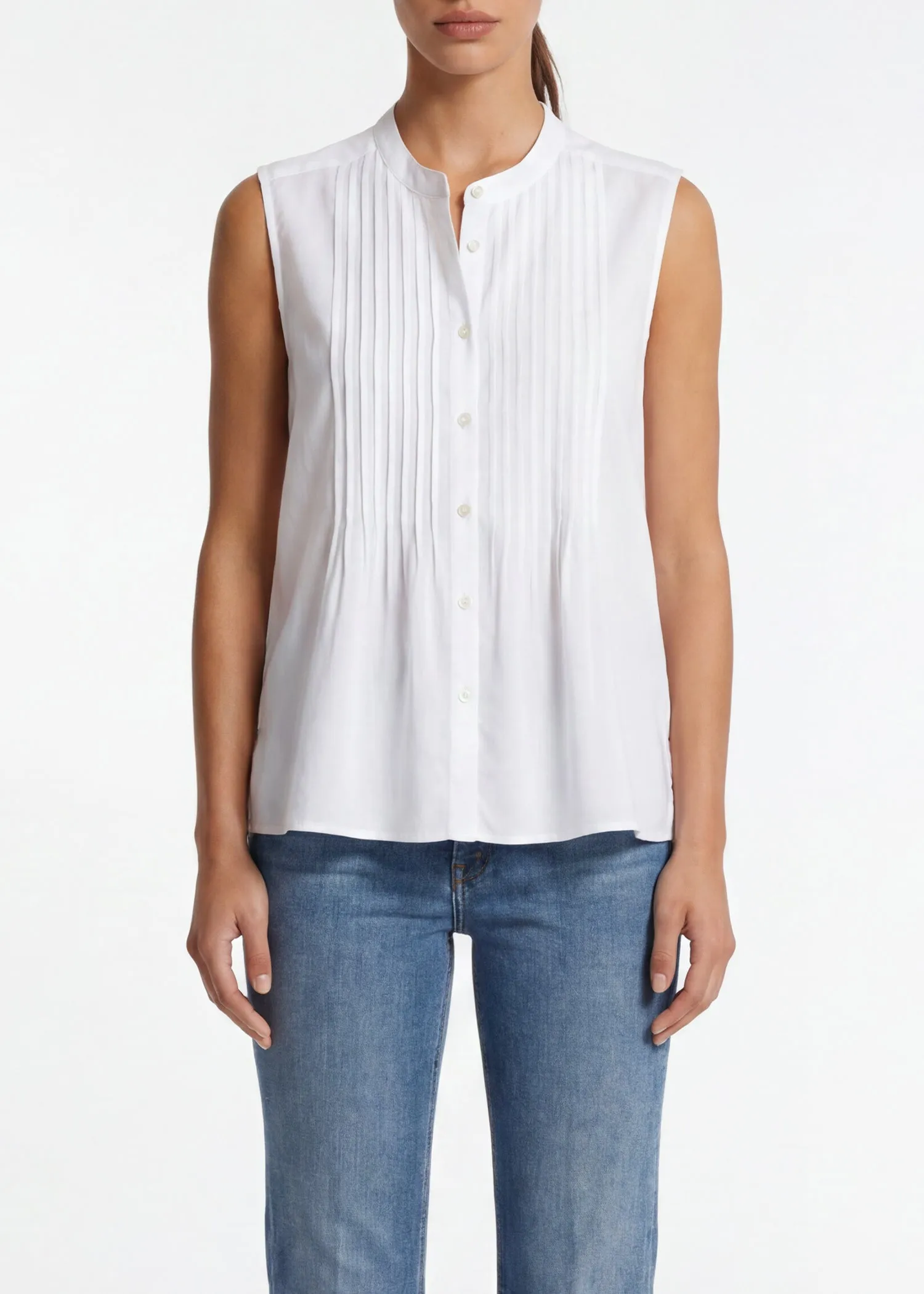 Cotton Muslin Sleeveless Blouse sold by Dantendorfer product image thumbnail 2