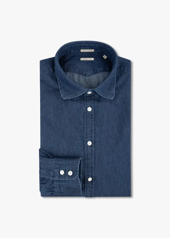 'Canary' Denim Shirt made by Massimo Alba