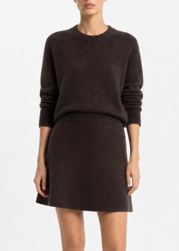 'Clare' mini skirt made of cashmere made by Lisa Yang