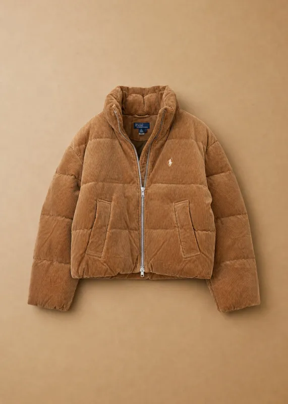 Short corduroy puffer jacket made by Polo by Ralph Lauren