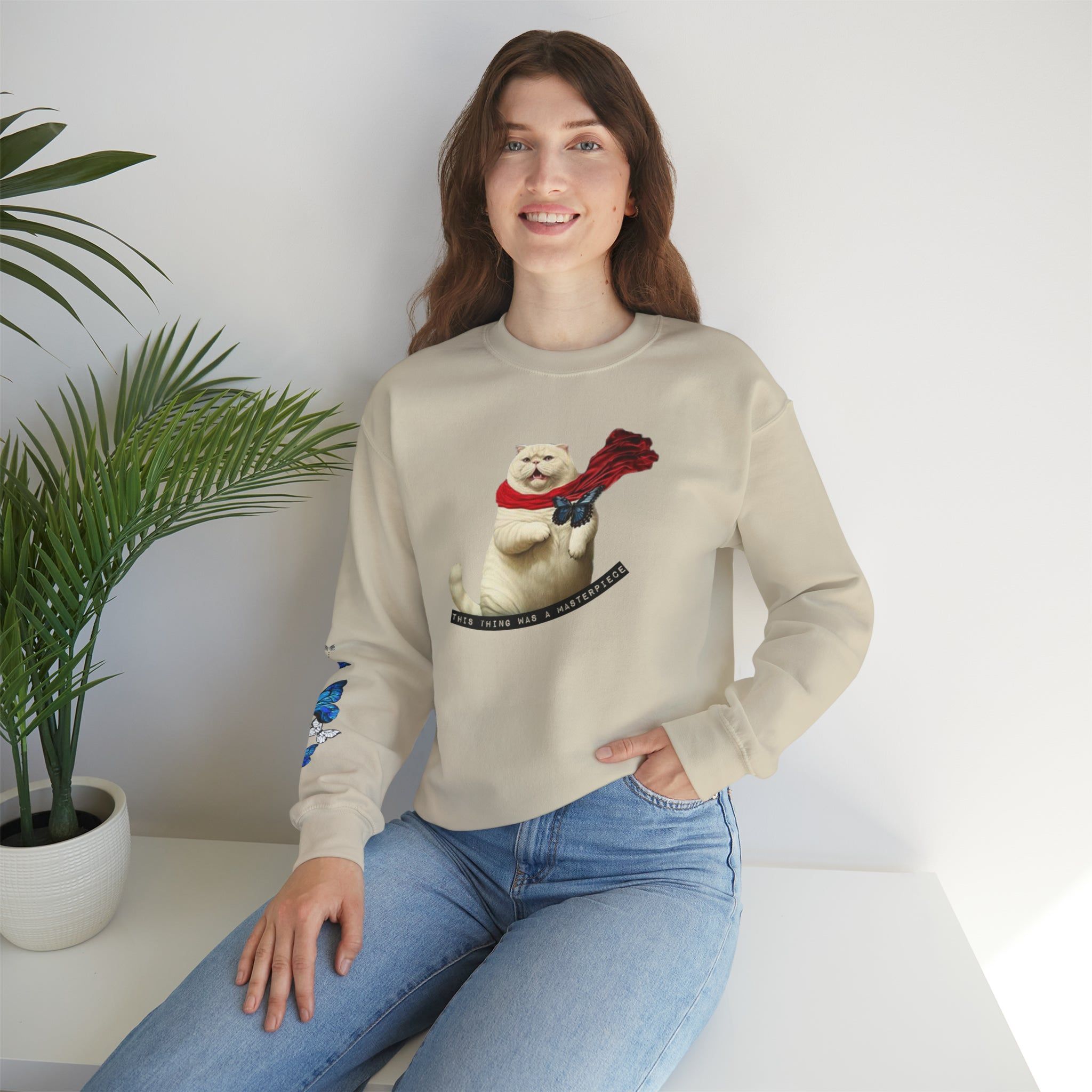 This Thing Was a Masterpiece Crewneck Sweatshirt sold by Rose Blush Studio product image thumbnail 2